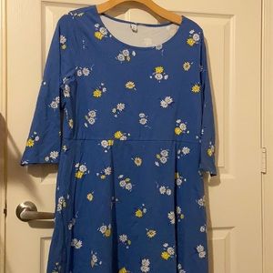 Brand New with Tags Blue Floral Tshirt Dress